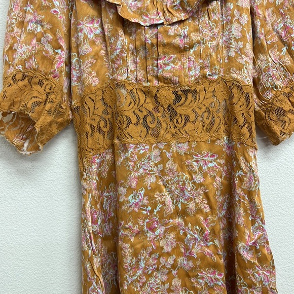 Free People Lucie Mini Dress in Antique Gold - Picture 7 of 16